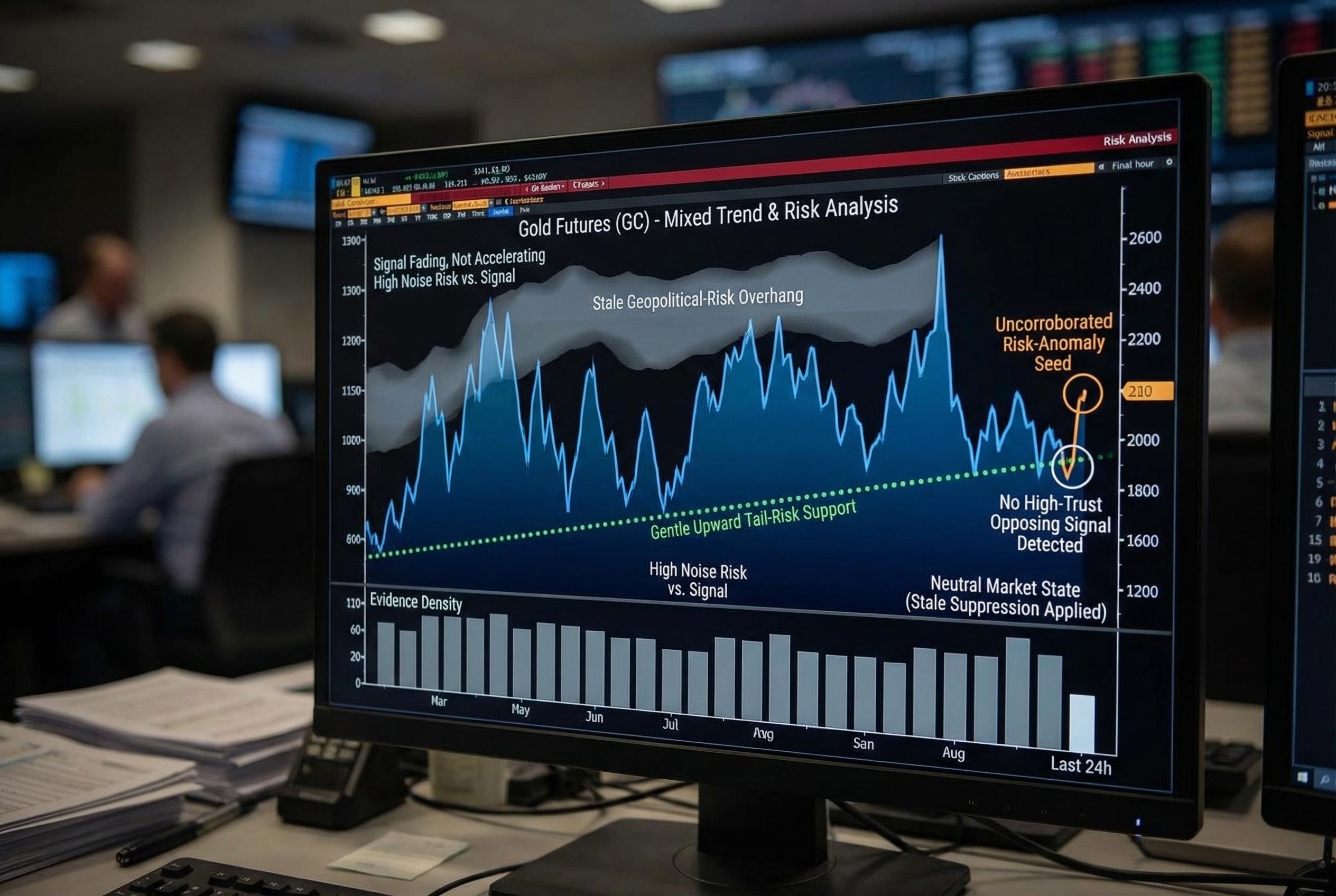 Commodities Report: Gold futures | 2026-03-22 06:45 UTC [QZTR] | Mixed | unstable