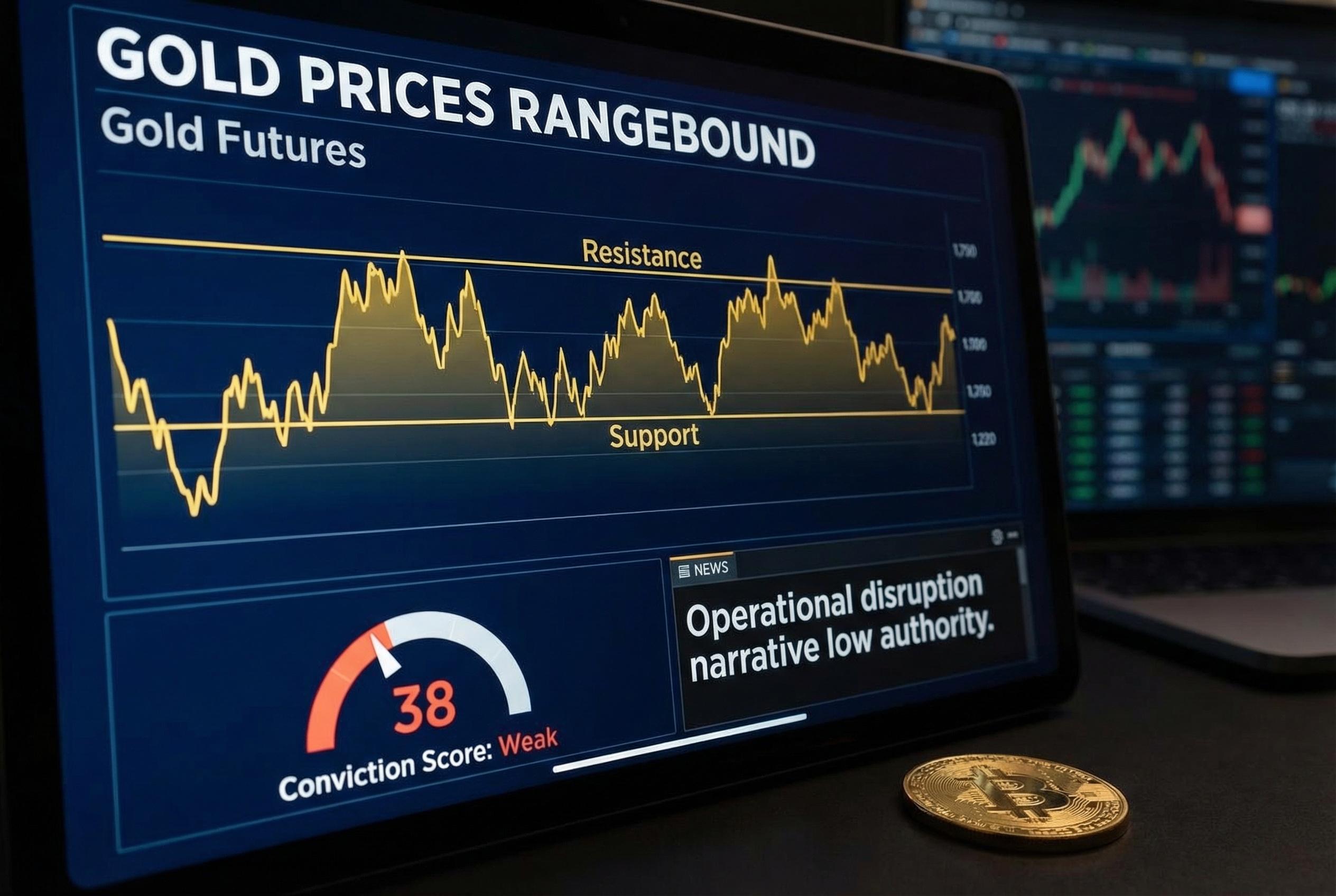 Commodities Report: Gold futures | 2026-03-23 00:00 UTC [XQNB] | Mixed | rangebound