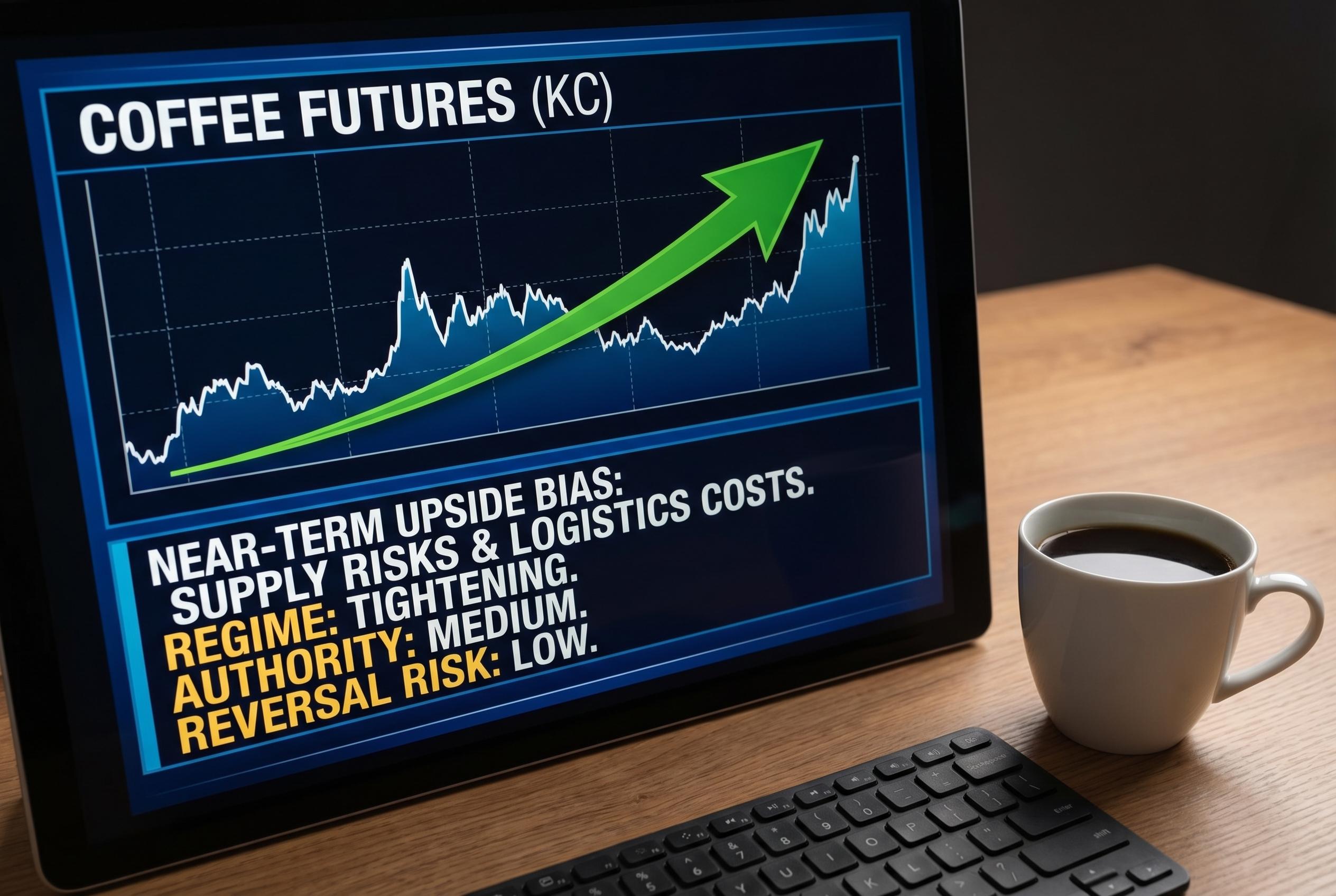 Commodities Report: Coffee futures | 2026-04-12 22:00 UTC [XJQR] | Bullish | tightening