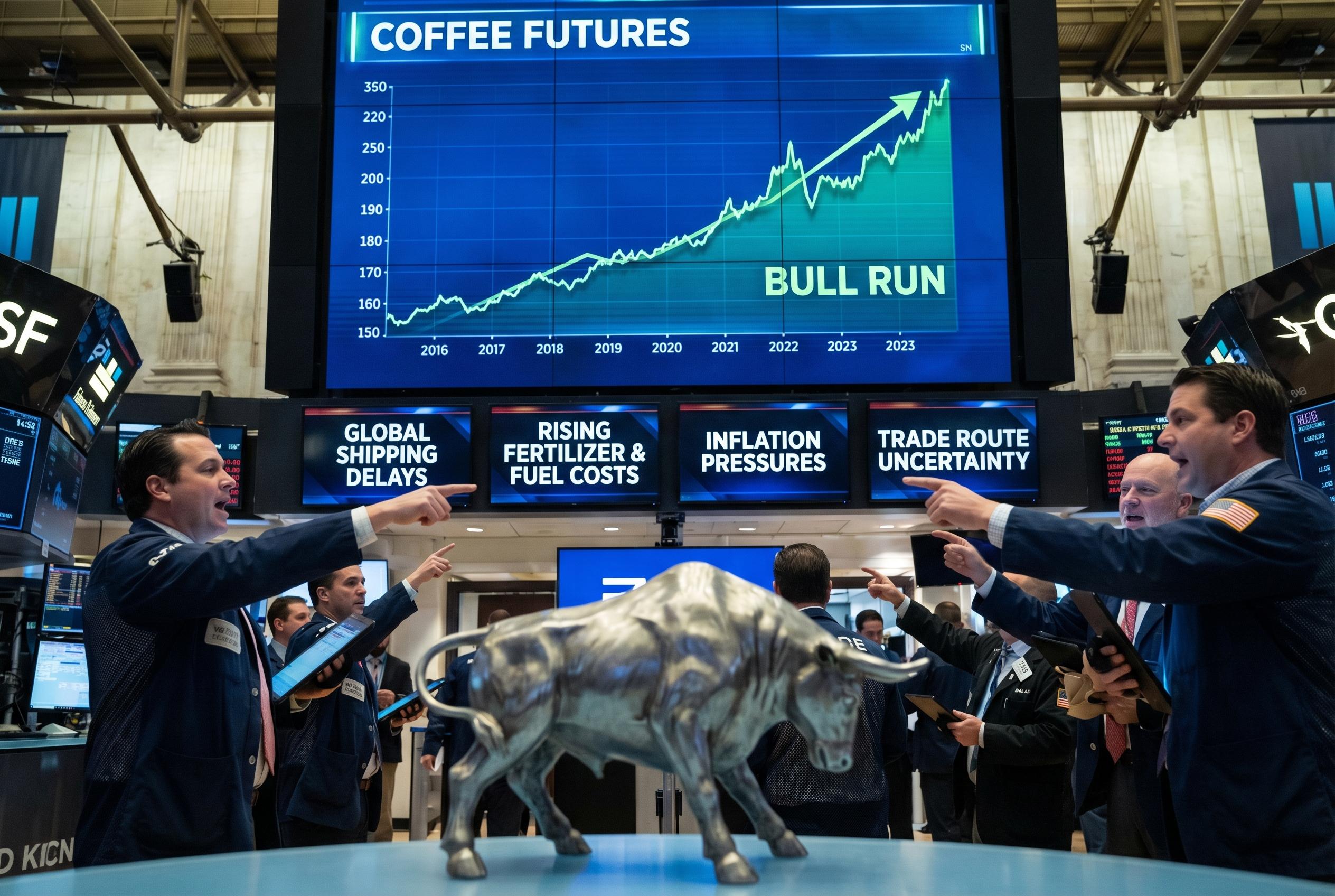 Commodities Report: Coffee futures (KC) | 2026-04-13 12:00 UTC [QHSM] | Bullish | tightening