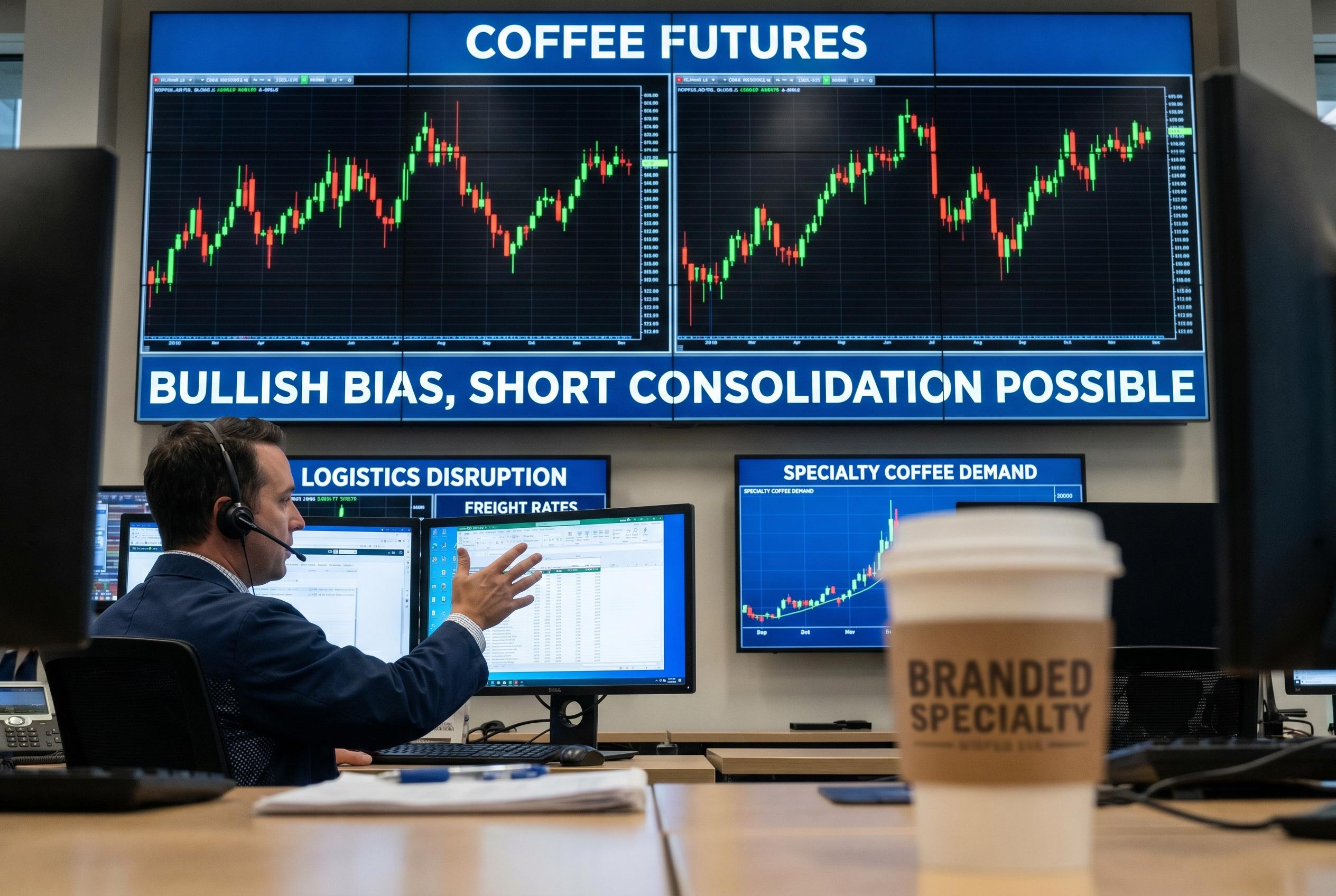 Commodities Report: Coffee futures | 2026-04-16 15:00 UTC [XJRB] | Bullish | loosening