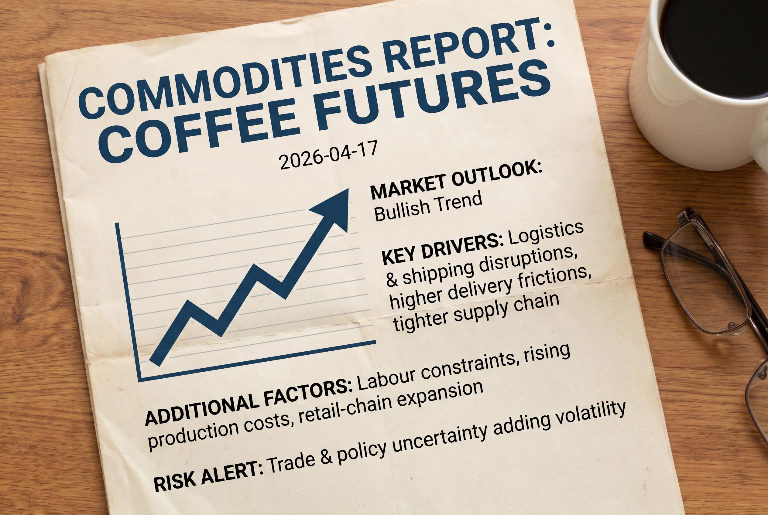 Commodities Report: Coffee futures (KC) | 2026-04-17 21:30 UTC [ZPKV] | Bullish | tightening