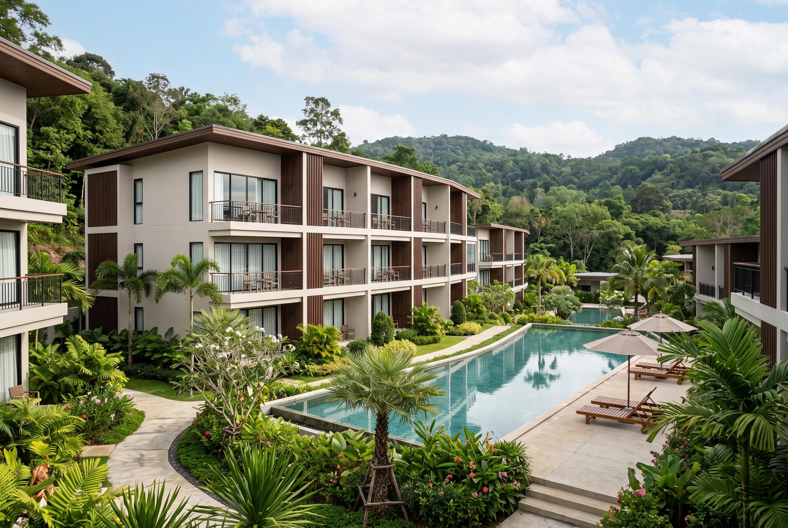 Skypark Celeste in Phuket offers a quiet alternative with independent, apartment-style stays
