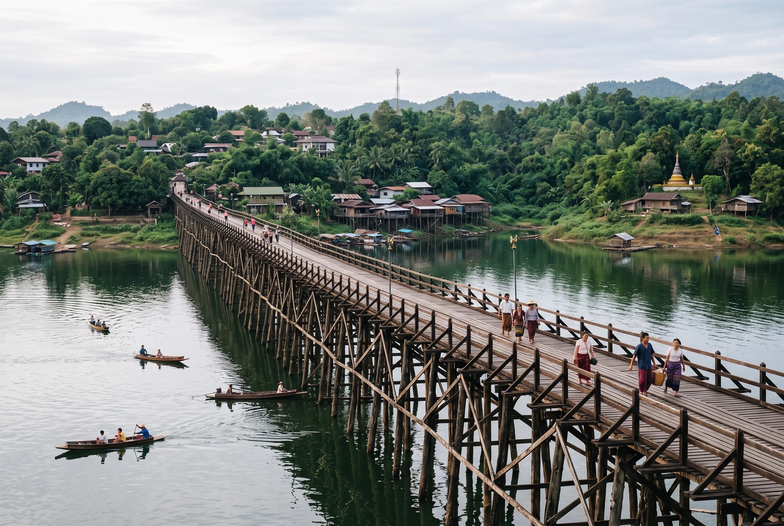 Thailand’s Sapan Mon Bridge offers a cultural and scenic escape for travellers seeking authentic local experiences