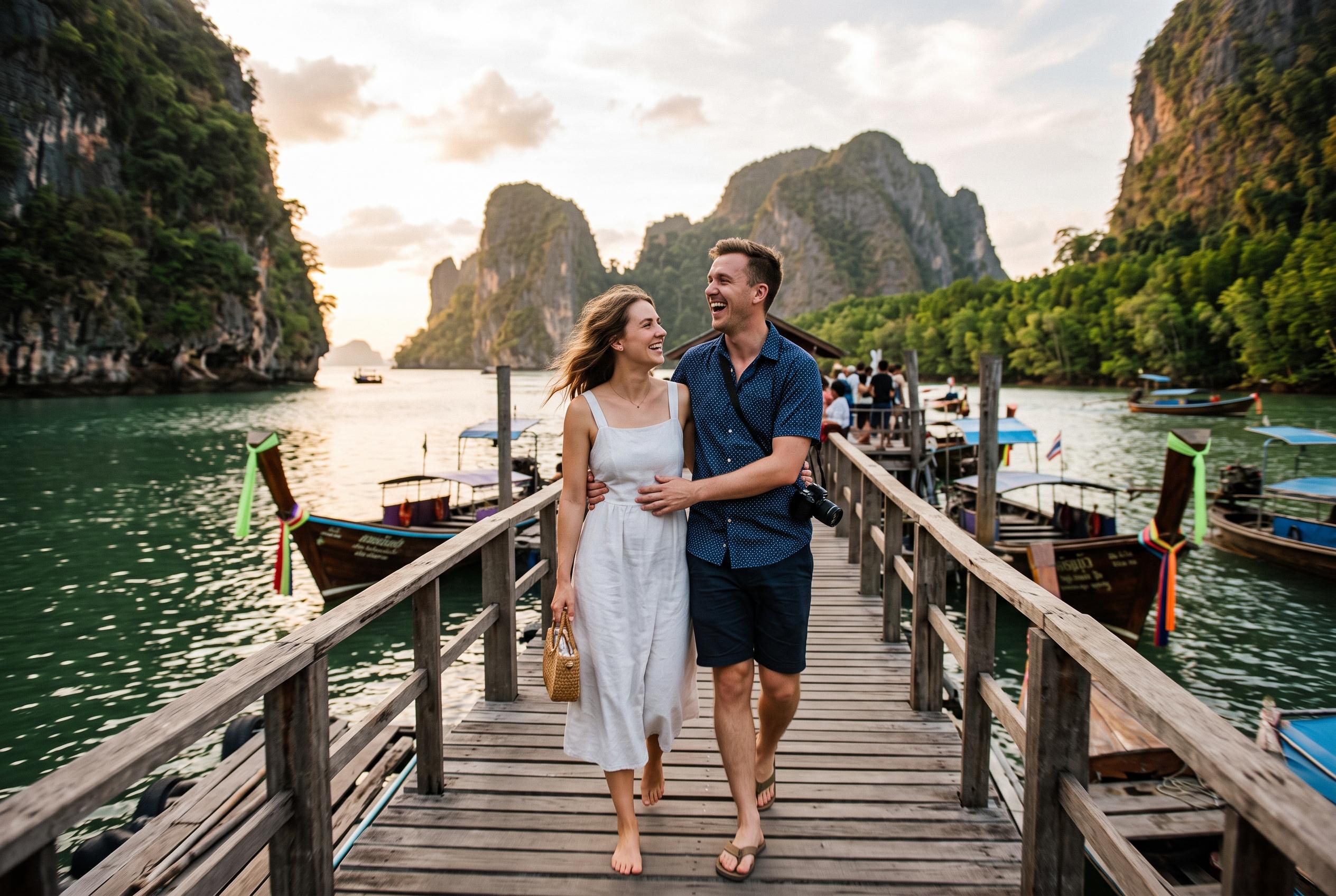 Thailand's diverse pre-wedding shoot locations embrace natural spontaneity and hidden gems