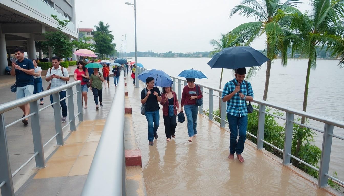 Flood risk prompts travellers in Nakhon Phanom to stay alert as Mekong rises