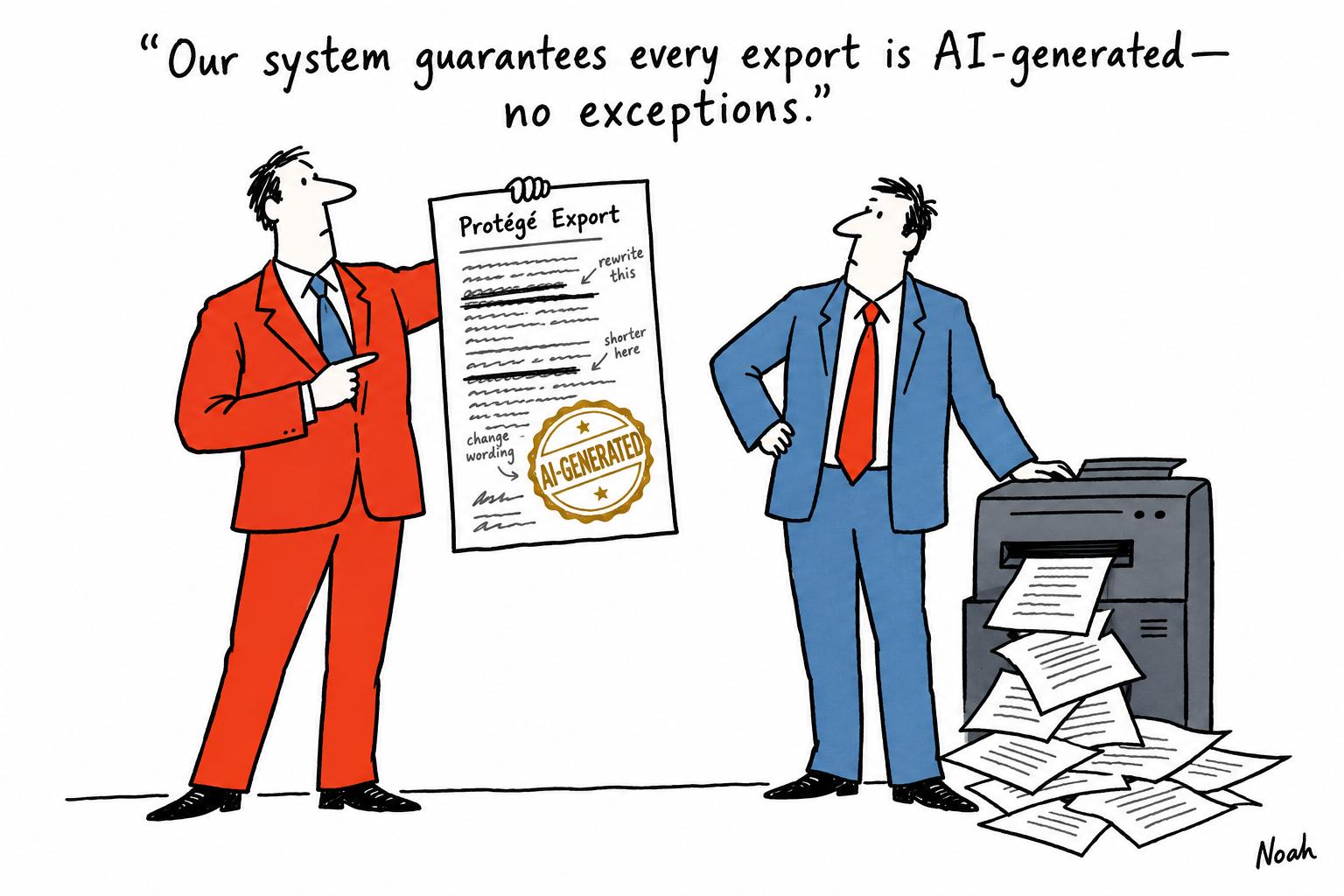 LexisNexis Protégé marks even human-typed exports as AI-generated