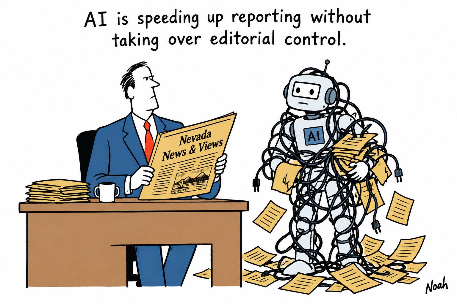 As news traffic collapses, Nevada outlet puts AI to work without handing over editorial control