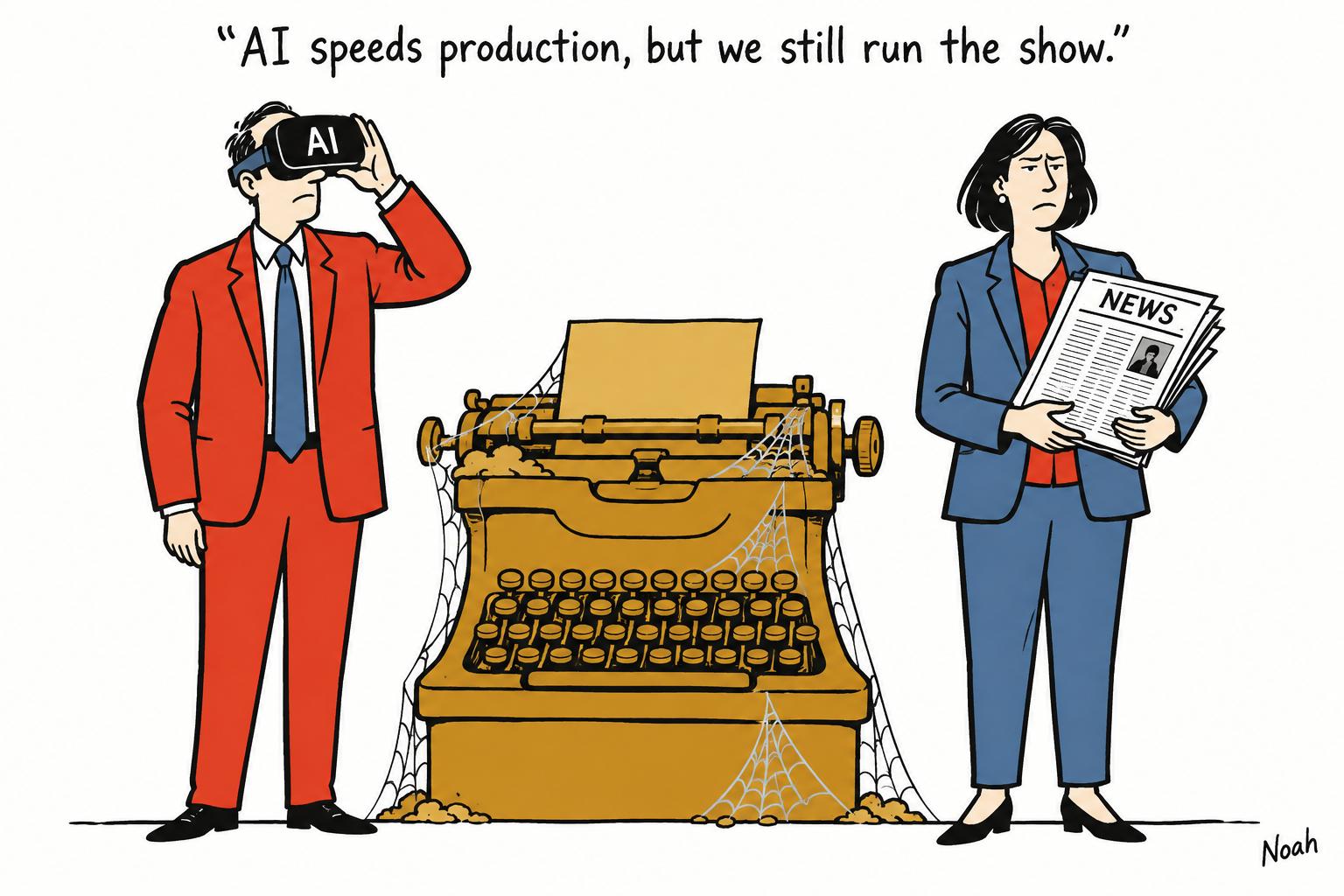 Newsroom AI is speeding up production, not replacing editorial judgement
