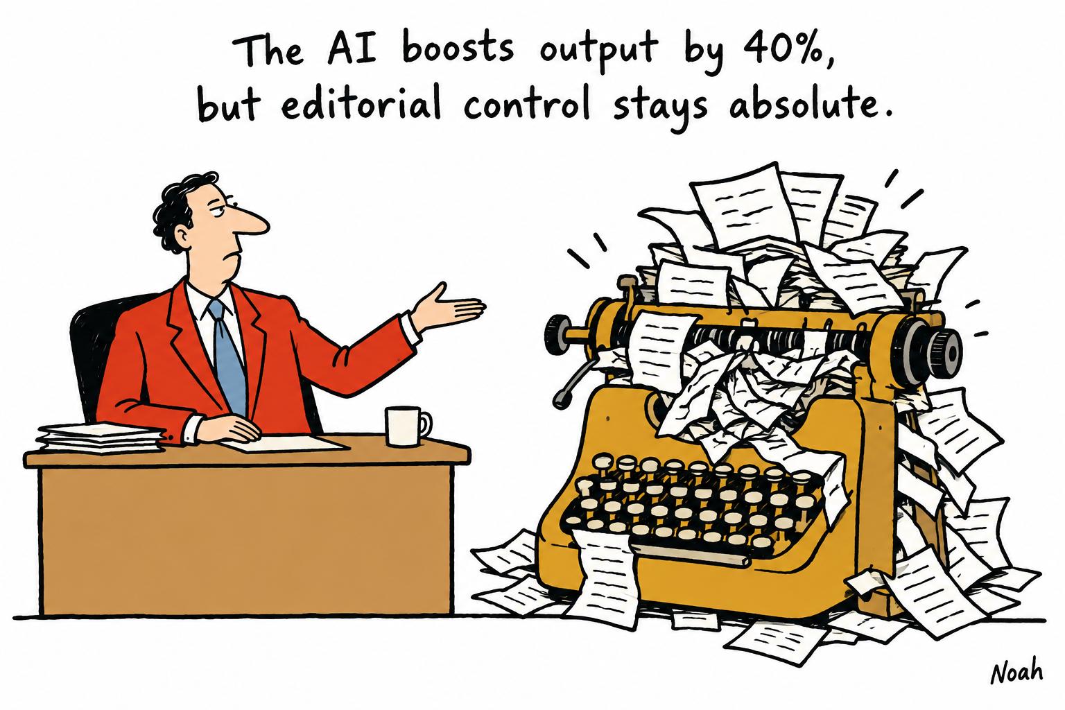 AI agents lift newsroom output by 40% — but editors remain in charge