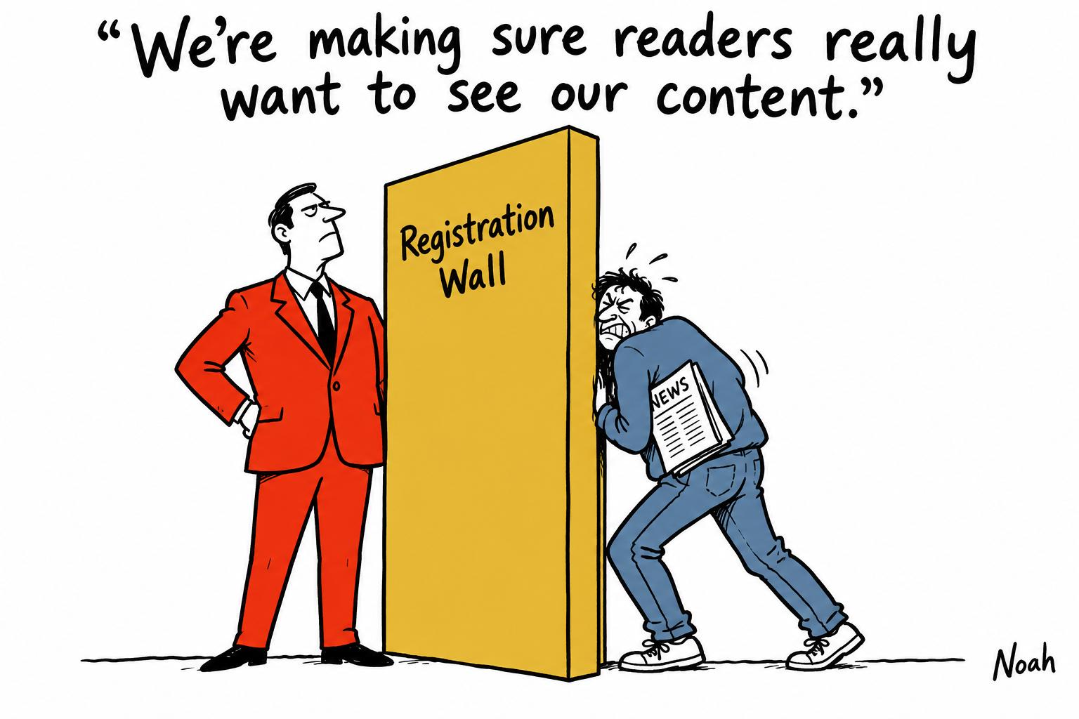 Publishers turn to registration walls as AI search erodes referral traffic