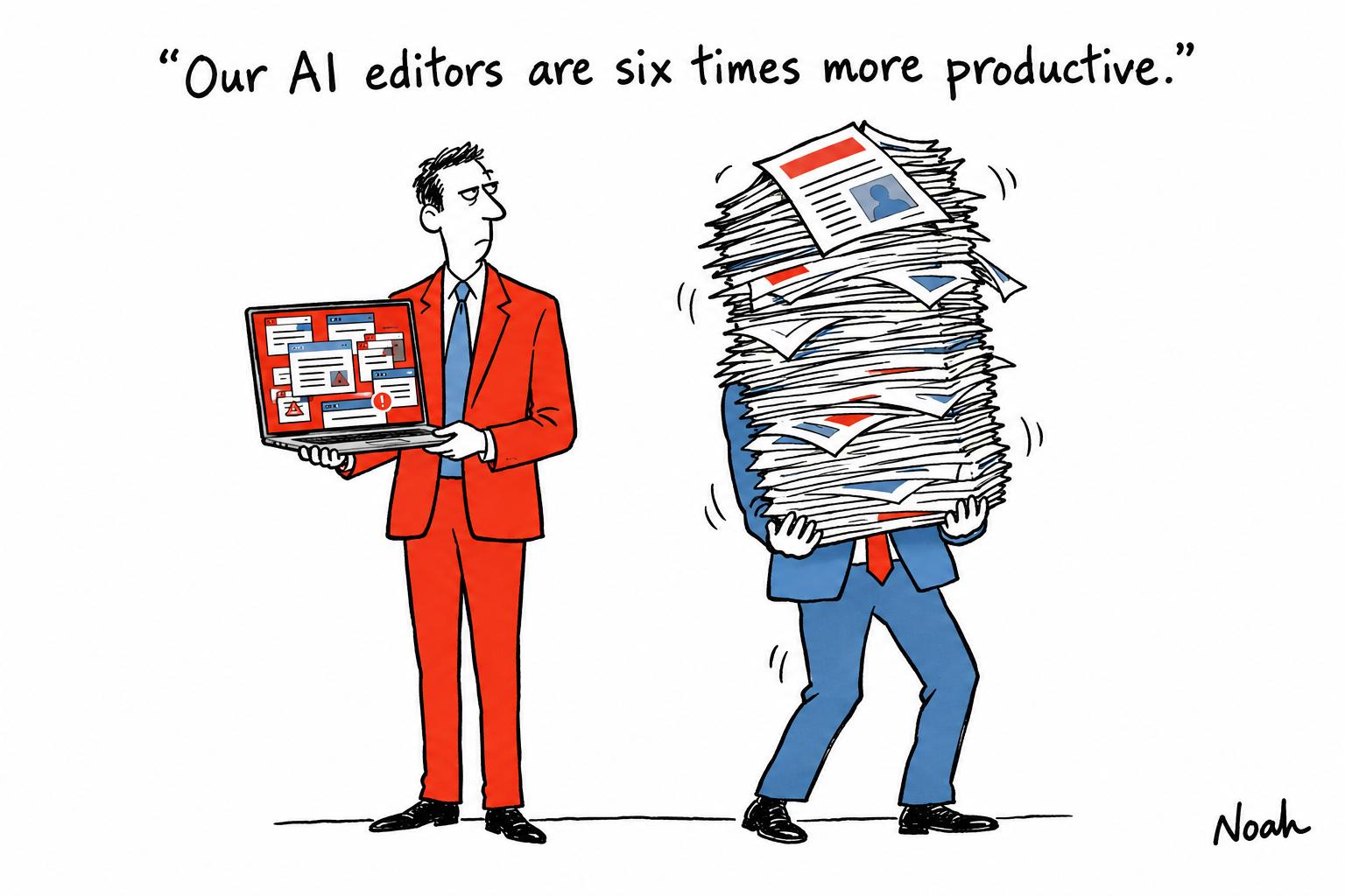 The Independent says AI-enabled editors are six times more productive