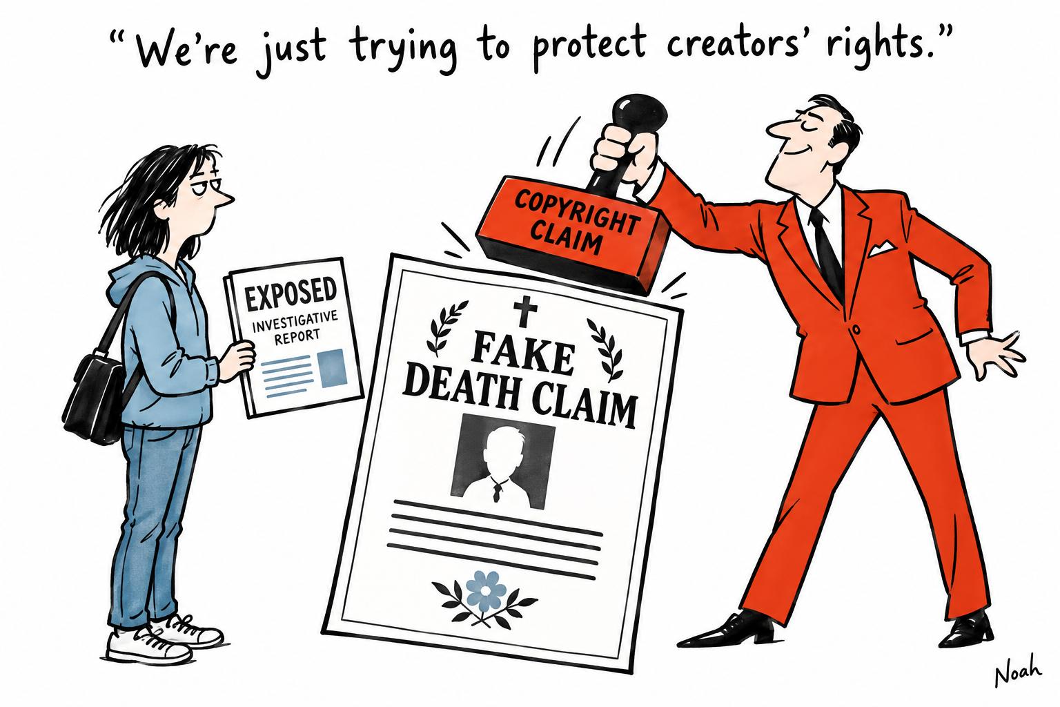 How copyright complaints and fake death claims are being weaponised against journalists