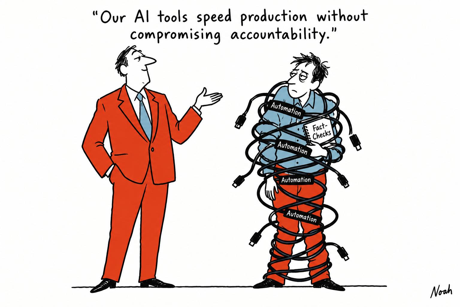 AI-native newsrooms draw the line between automation and accountability